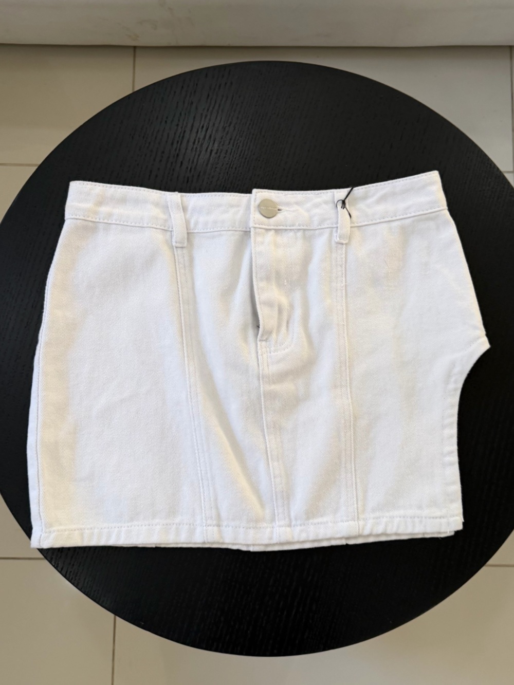 superdown White Denim Mini Shorts